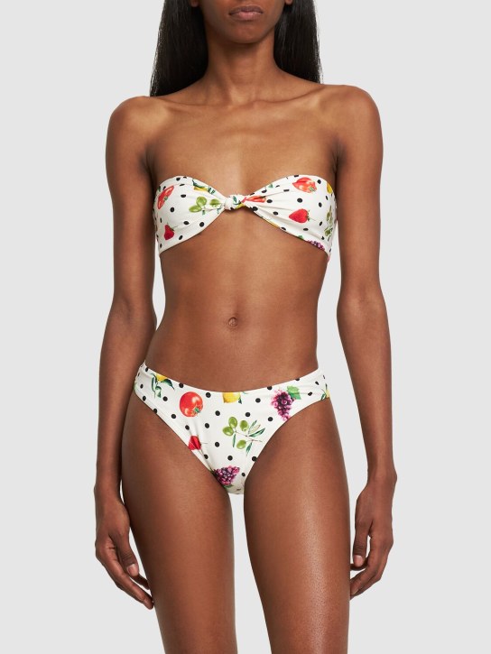 Weworewhat: Braguitas de bikini con estampado - Blanco/Multi - women_1 | Luisa Via Roma