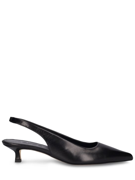 Aeyde: Zapatos destalonados de piel 35mm - Negro - women_0 | Luisa Via Roma