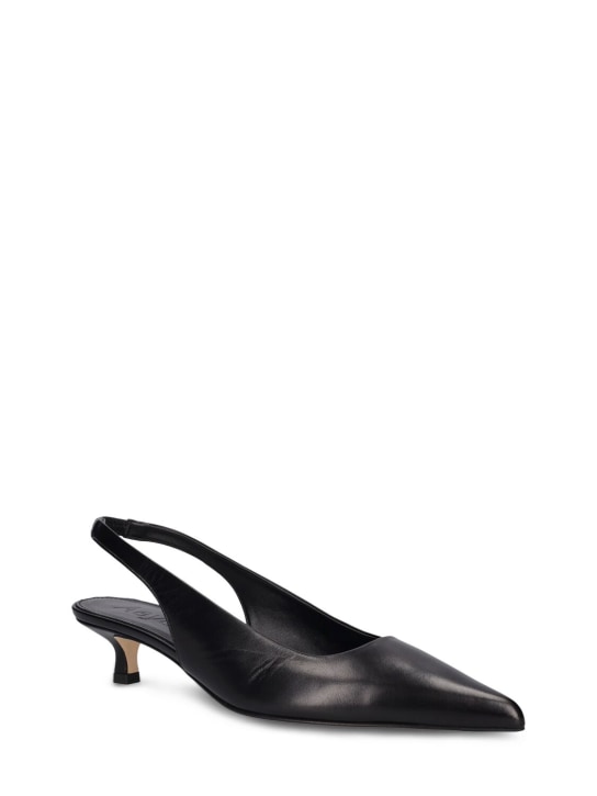 Aeyde: 35mm Valerie leather slingback pumps - women_2 | Luisa Via Roma