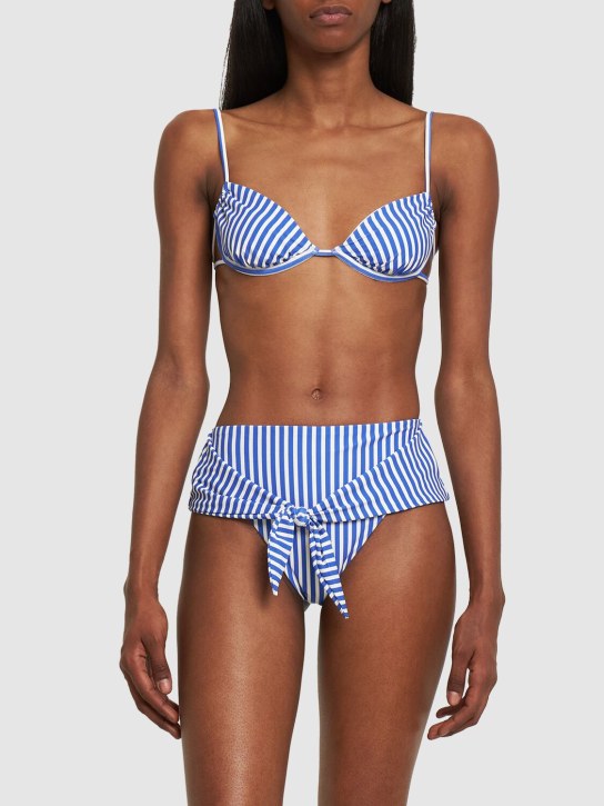 Weworewhat: Top bikini con ferretto - Blu/Bianco - women_1 | Luisa Via Roma
