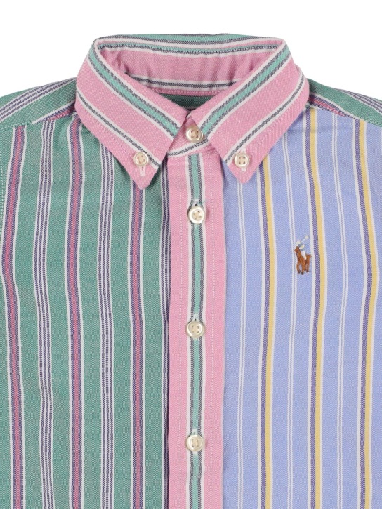 Polo Ralph Lauren: Camicia in popeline di cotone e pantaloni stretch - Multicolore - kids-boys_1 | Luisa Via Roma