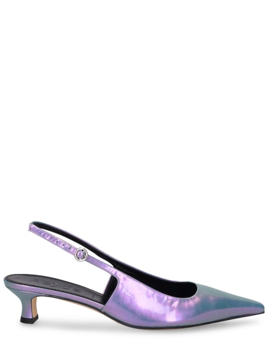 Aeyde: Zapatos de tacón de charol 35mm - Iridescent - women_0 | Luisa Via Roma
