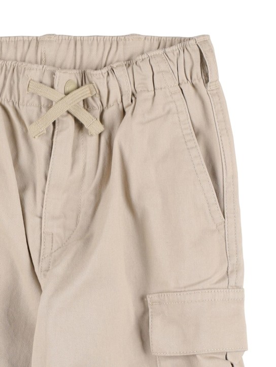 Polo Ralph Lauren: Pantalones cargo de gabardina de algodón - Beige - kids-boys_1 | Luisa Via Roma