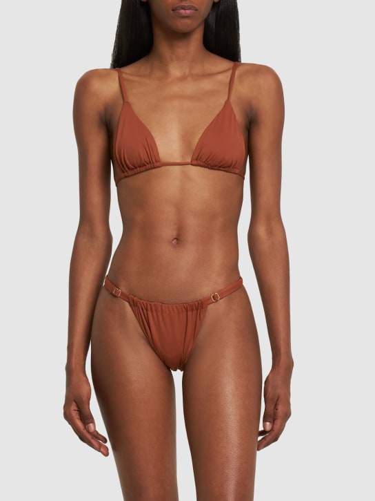 Weworewhat: Haut de bikini triangle Cooper - Marron - women_1 | Luisa Via Roma
