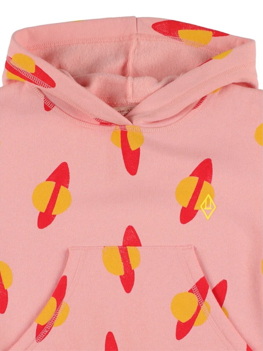 The Animals Observatory: Planet printed cotton hoodie - Pink - kids-girls_1 | Luisa Via Roma