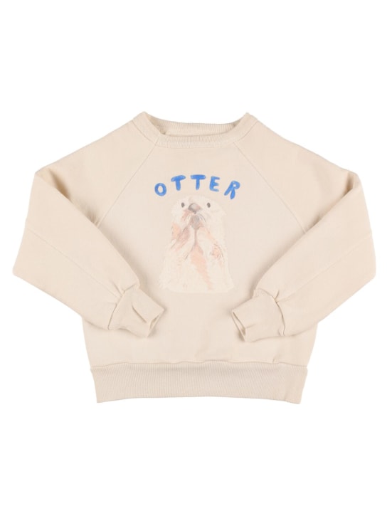 The Animals Observatory: Otter print cotton sweatshirt - kids-boys_0 | Luisa Via Roma
