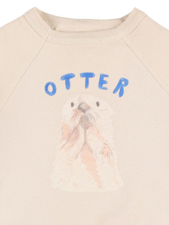 The Animals Observatory: Sweat-shirt en coton imprimé marmotte - kids-girls_1 | Luisa Via Roma