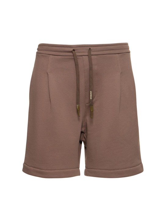 A Paper Kid: Unisex cotton sweat shorts - men_0 | Luisa Via Roma