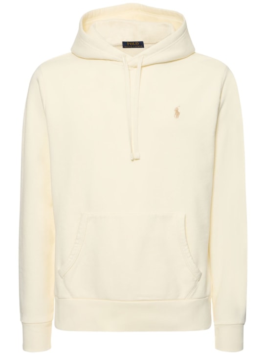 Polo Ralph Lauren: Sweat-shirt en coton à capuche à logo - men_0 | Luisa Via Roma