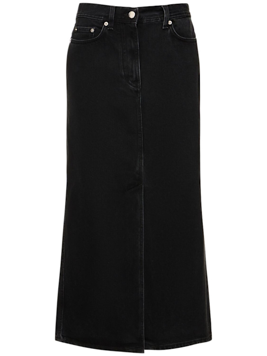 Rona cotton denim long skirt - Thumbnail 1