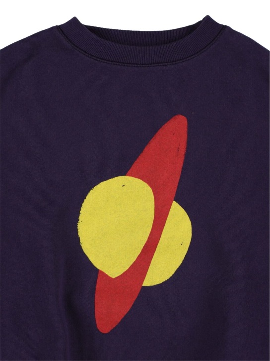 The Animals Observatory: Sweat-shirt en coton imprimé planète - kids-girls_1 | Luisa Via Roma