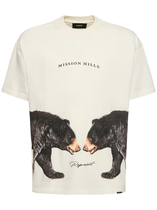 Represent: T-shirt Mission Hills in cotone con stampa - Bianco - men_0 | Luisa Via Roma