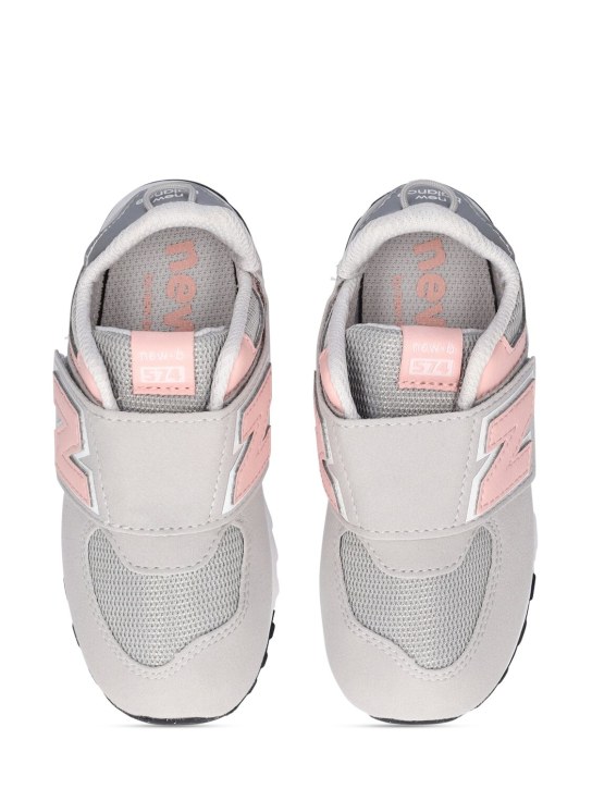 New Balance: 574 Faux leather sneakers - kids-girls_1 | Luisa Via Roma