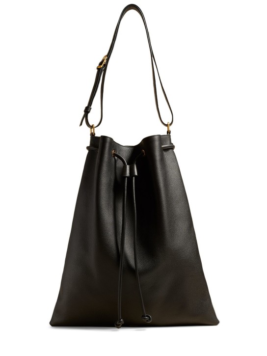 Khaite: Large Greta leather shoulder bag - women_0 | Luisa Via Roma