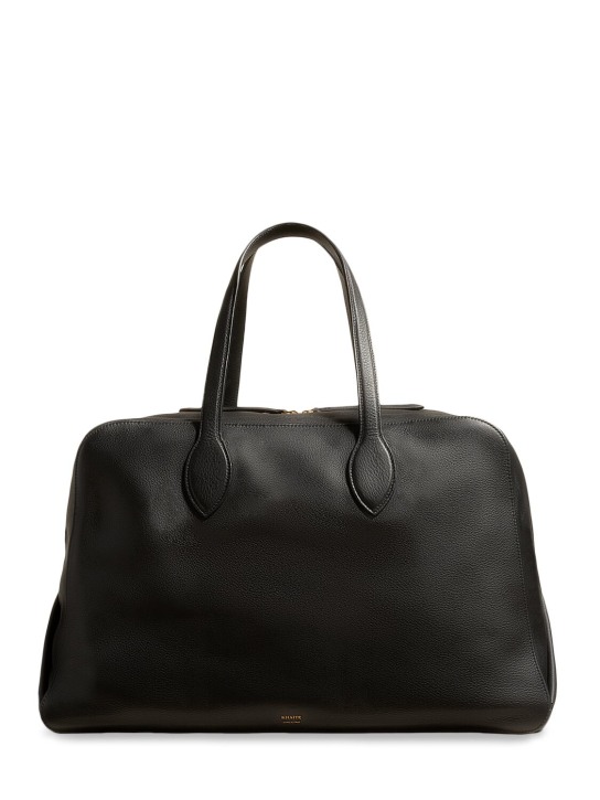 Khaite: Grand sac en cuir Maeve - Noir - women_0 | Luisa Via Roma