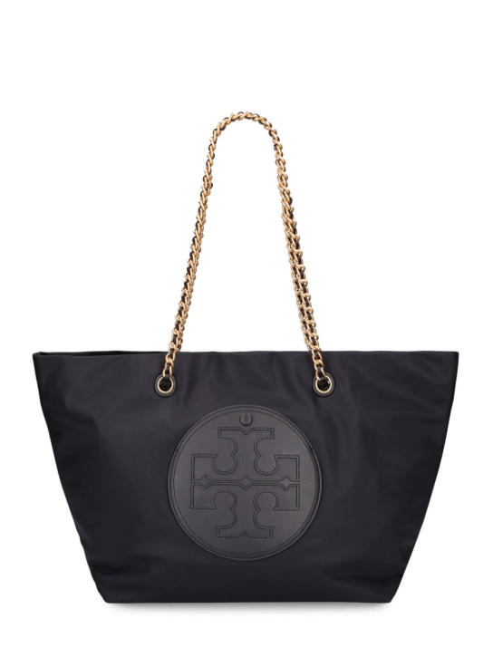 Tory Burch: Ella Chain nylon tote bag - Black - women_0 | Luisa Via Roma
