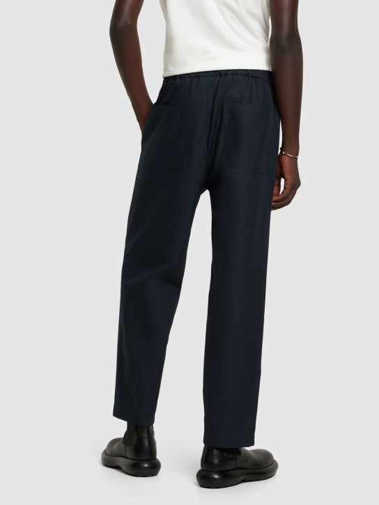 Jil Sander: Water repellent relaxed fit cotton pants - men_2 | Luisa Via Roma