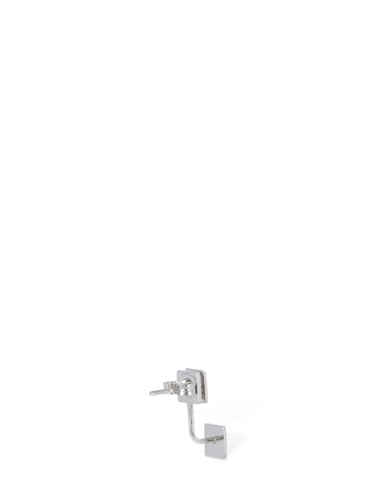 EÉRA: 18Kt & Diamond double mini mono earring - Silver - men_3 | Luisa Via Roma