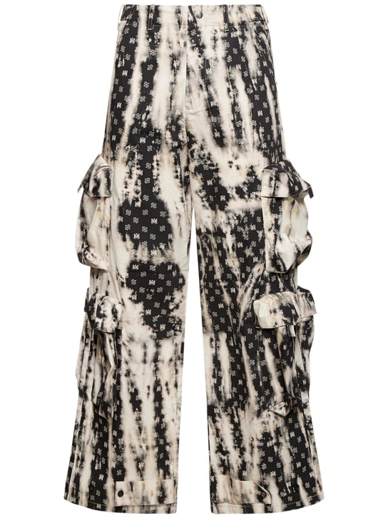 Amiri: Pantalones cargo de algodón - Negro/Blanco - men_0 | Luisa Via Roma