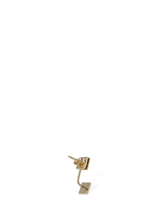 EÉRA: 18k & Diamond double mini mono earring - Gold/Crystal - men_3 | Luisa Via Roma