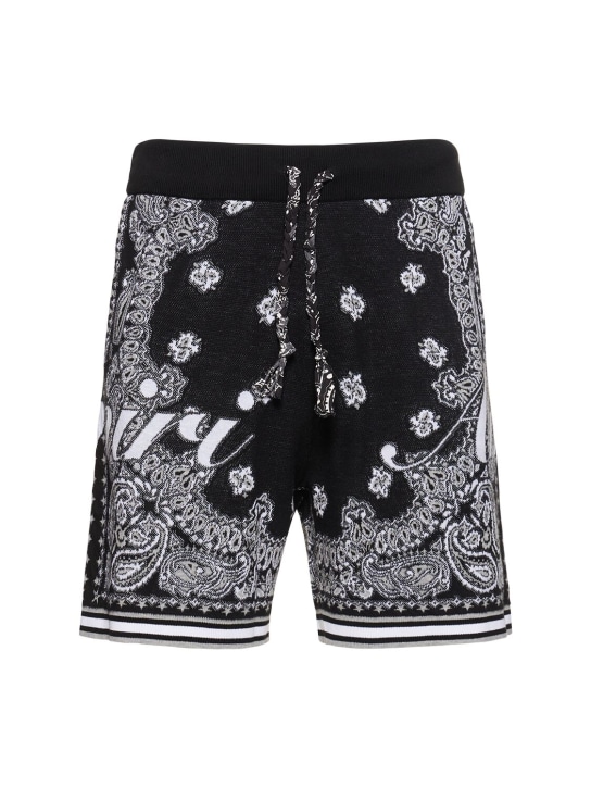 Amiri: Cotton bandana shorts - men_0 | Luisa Via Roma