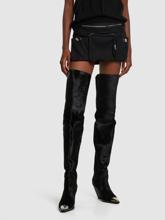 David Koma: Cuissardes in cavallino - Nero - women_1 | Luisa Via Roma