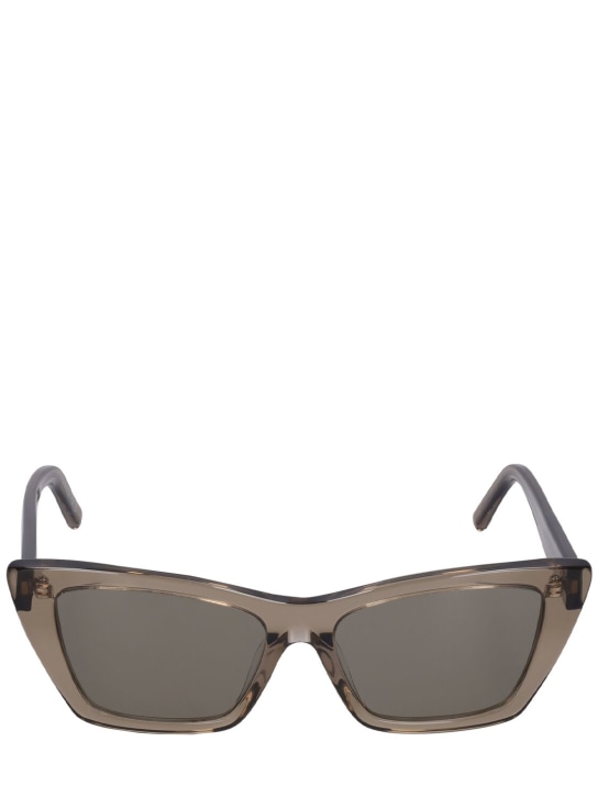Saint Laurent: Sonnenbrille aus recyceltem Acetat „SL 276 Mica“ - Braun/Grau - women_0 | Luisa Via Roma