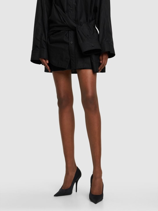 Balenciaga: 110毫米Knife弹性纤维高跟鞋 - 黑色 - women_1 | Luisa Via Roma