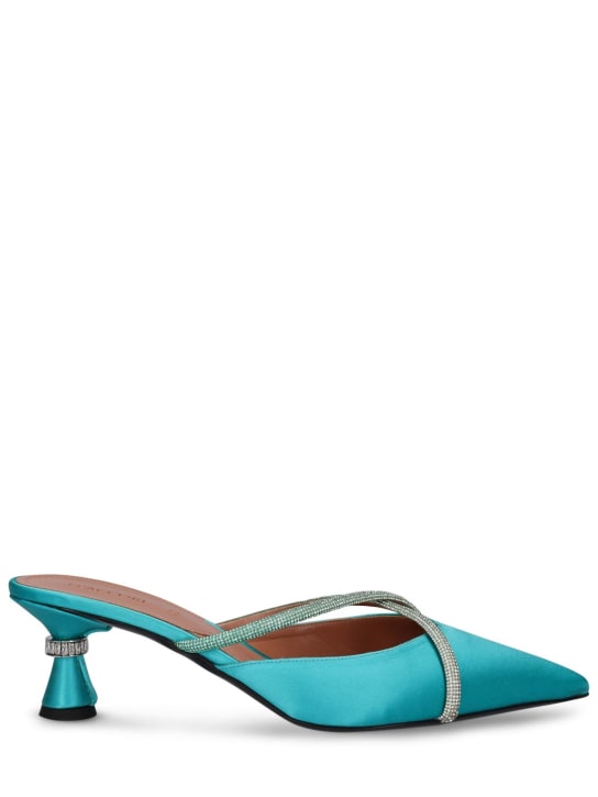D'accori: Zapatos mules de satén 50mm - Azul Claro - women_0 | Luisa Via Roma