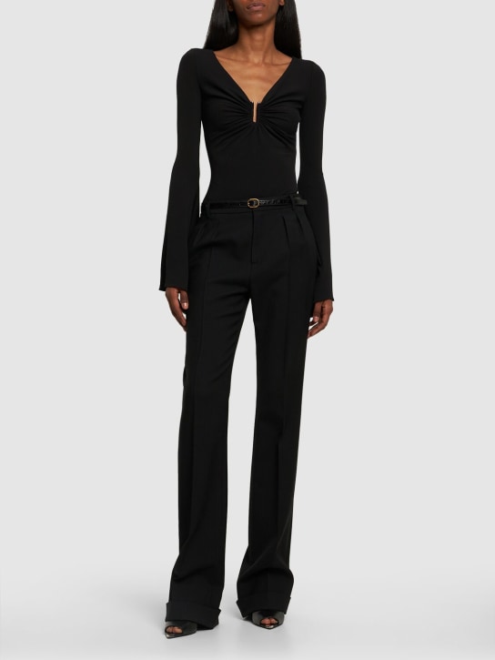 Michael Kors Collection: Body de jersey de viscosa stretch - Negro - women_1 | Luisa Via Roma