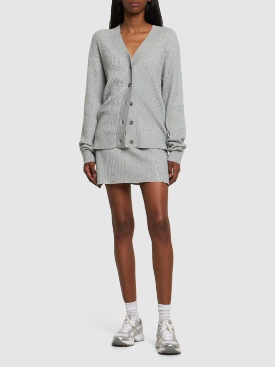 Weworewhat: Jupe en maille torsadée - Gris - women_1 | Luisa Via Roma