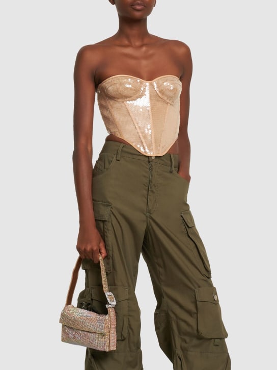 Benedetta Bruzziches: Vitty Mignon mesh shoulder bag - Golden Gun - women_1 | Luisa Via Roma
