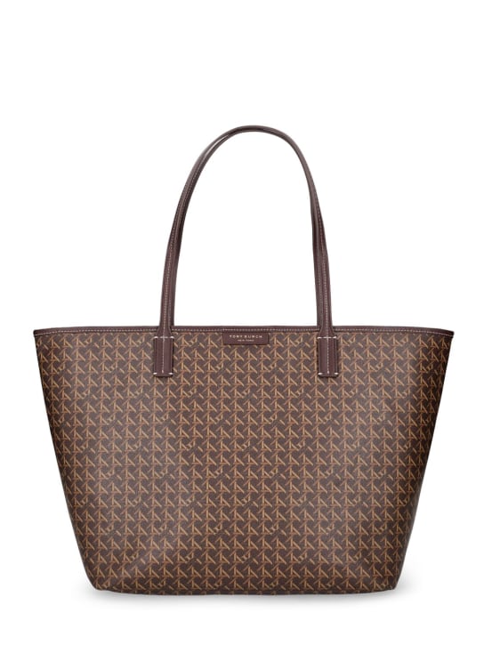 Tory Burch | Women Ever-Ready Coated Canvas Zip Tote Walnut Unique