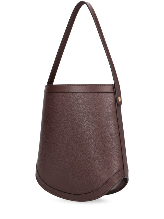 Savette: Bucket leather shoulder bag - Brown - women_2 | Luisa Via Roma