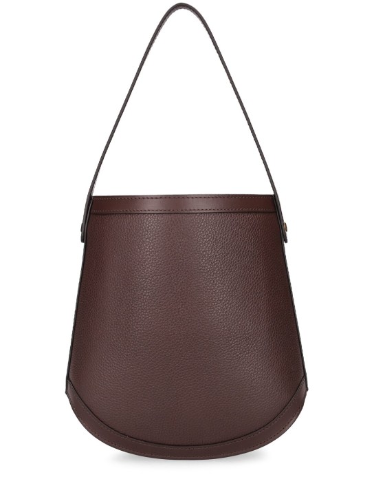 Savette: Bucket leather shoulder bag - Brown - women_4 | Luisa Via Roma