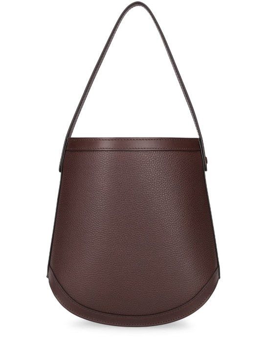 Savette: Bucket leather shoulder bag - Brown - women_0 | Luisa Via Roma