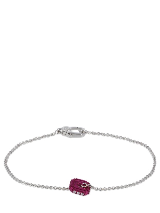 EÉRA: Bracelet en diamants et or 18 K Hug - Argent/Fuchsia - women_0 | Luisa Via Roma