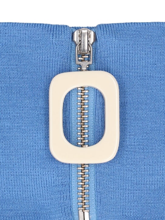 JW Anderson: Wool knit zip-up neckband - men_2 | Luisa Via Roma