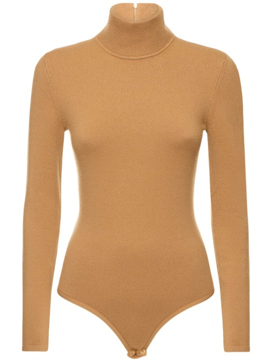 Cashmere knitted bodysuit –