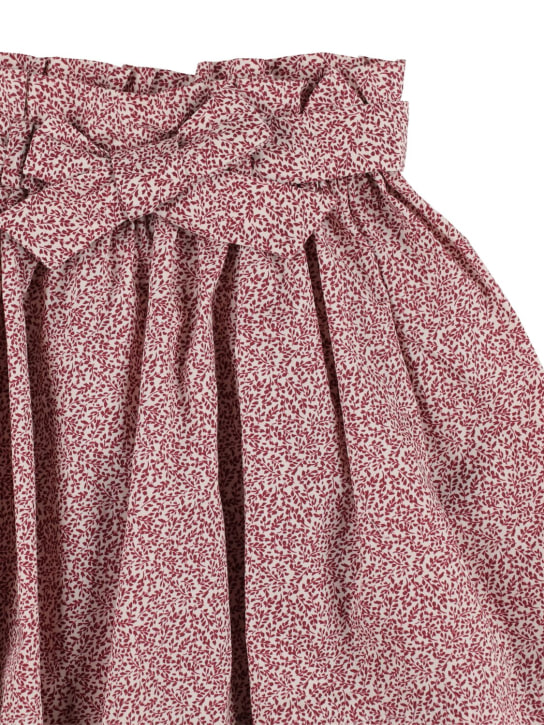 Bonpoint: Falda de algodón orgánico estampado - Blanco/Rojo - kids-girls_1 | Luisa Via Roma