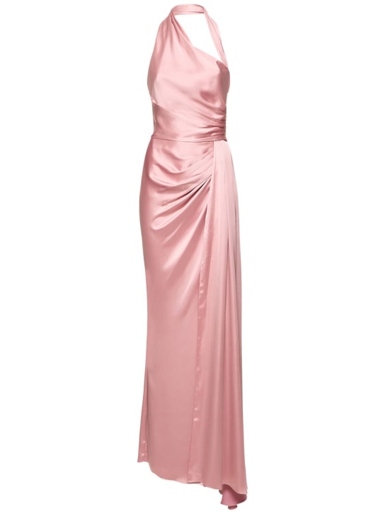 Zuhair Murad: Satin cutout maxi dress - Pink - women_0 | Luisa Via Roma