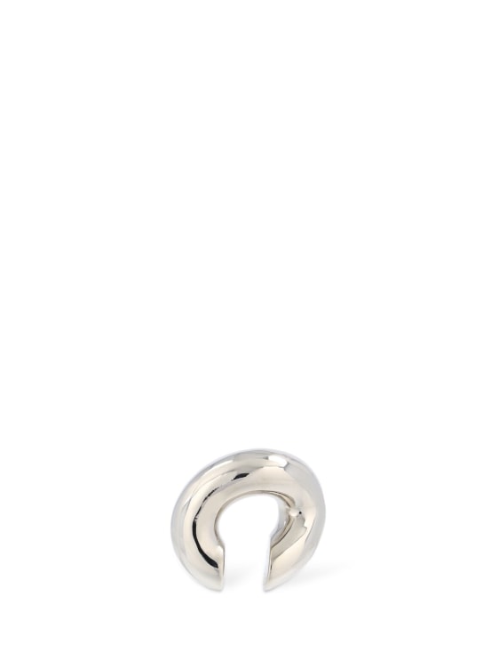 Balenciaga: Loop brass ear cuff - Shiny Silver - men_1 | Luisa Via Roma