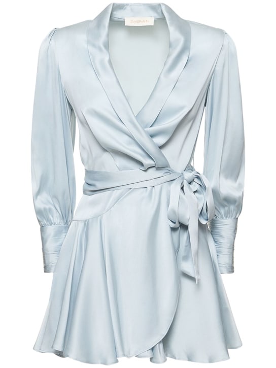 Zimmermann: Silk mini wrap dress - women_0 | Luisa Via Roma