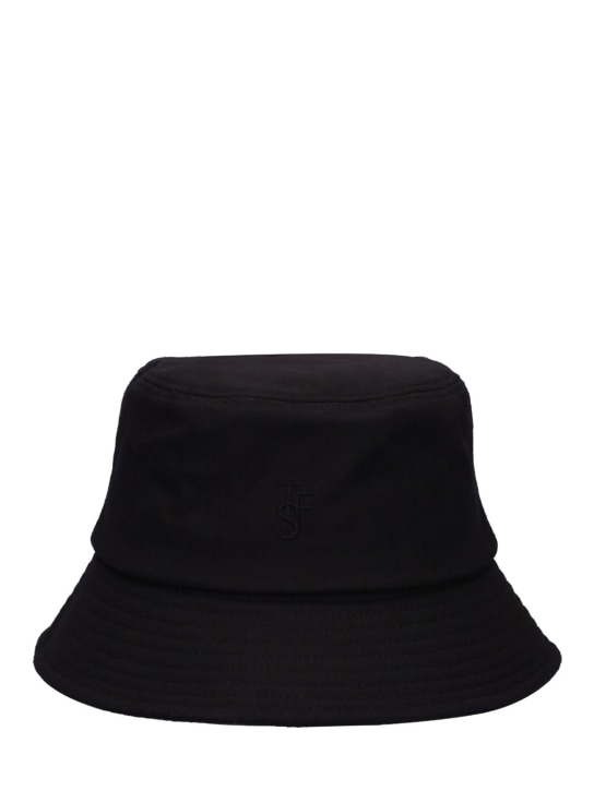 The Frankie Shop: TFS wool blend flannel bucket hat - Black - men_0 | Luisa Via Roma