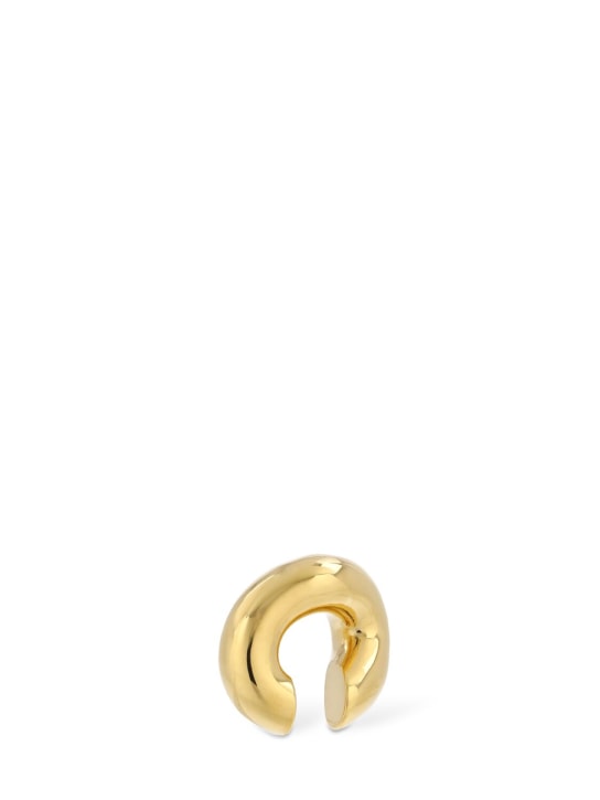 Balenciaga: Ear cuff de latón - Shiny Gold - women_0 | Luisa Via Roma