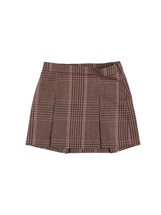 Bonpoint: Tutti wool skirt - Braun/Pink - kids-girls_0 | Luisa Via Roma