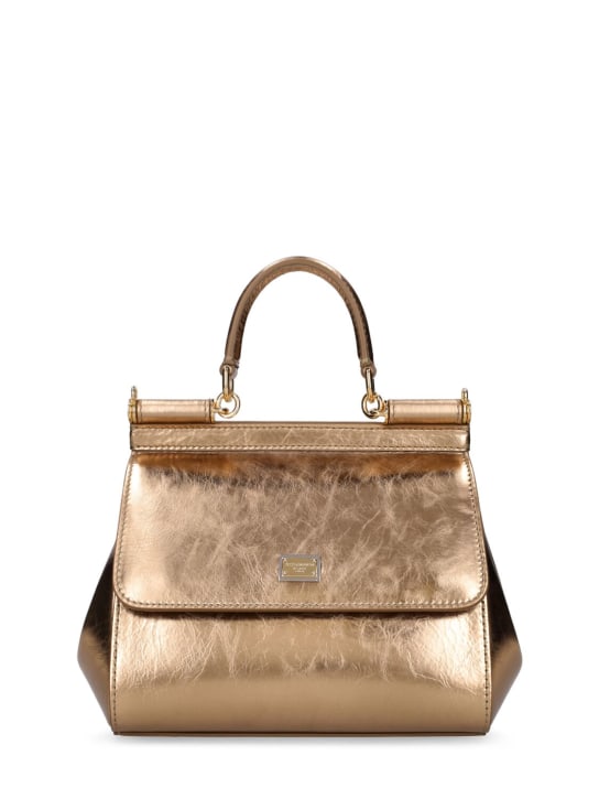 Dolce & Gabbana Small Sicily Leather Handbag