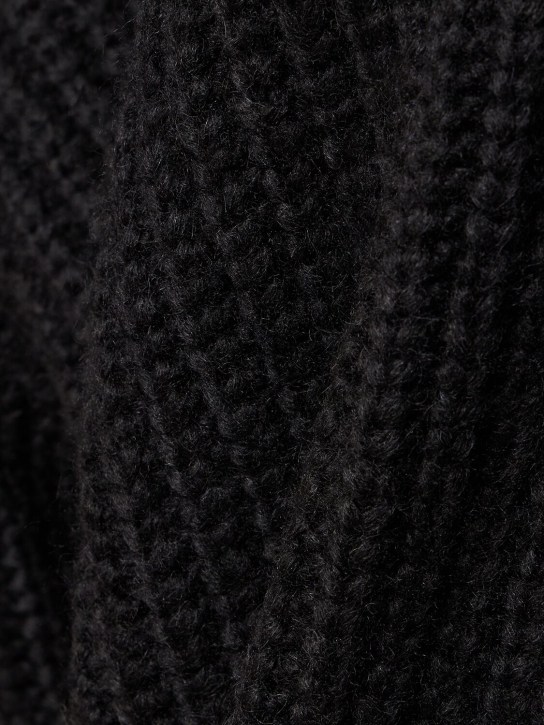 ANINE BING: Sydney wool blend crewneck sweater - Black - women_3 | Luisa Via Roma