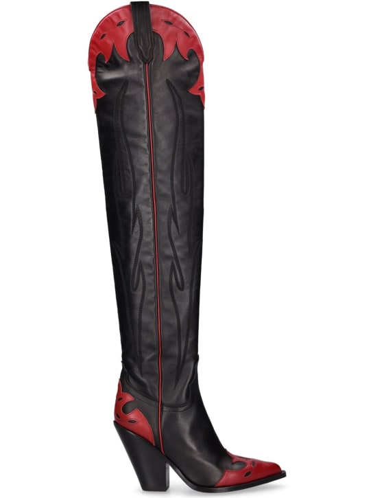 SONORA: 90mm Melrose leather over-the-knee boots - women_0 | Luisa Via Roma