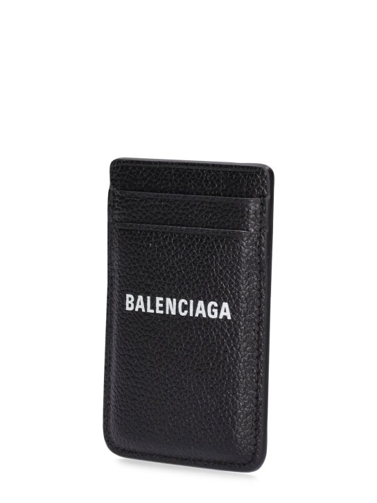 Balenciaga: Magnet card holder - Black - men_1 | Luisa Via Roma